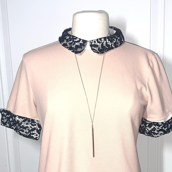 Karl Lagerfeld Paris Black Lace Collar Blouse women’s Small - Picture 2 of 9
